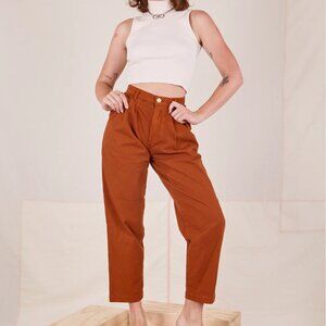 Heavyweight Trousers - Burnt Terracotta Size Petite Large